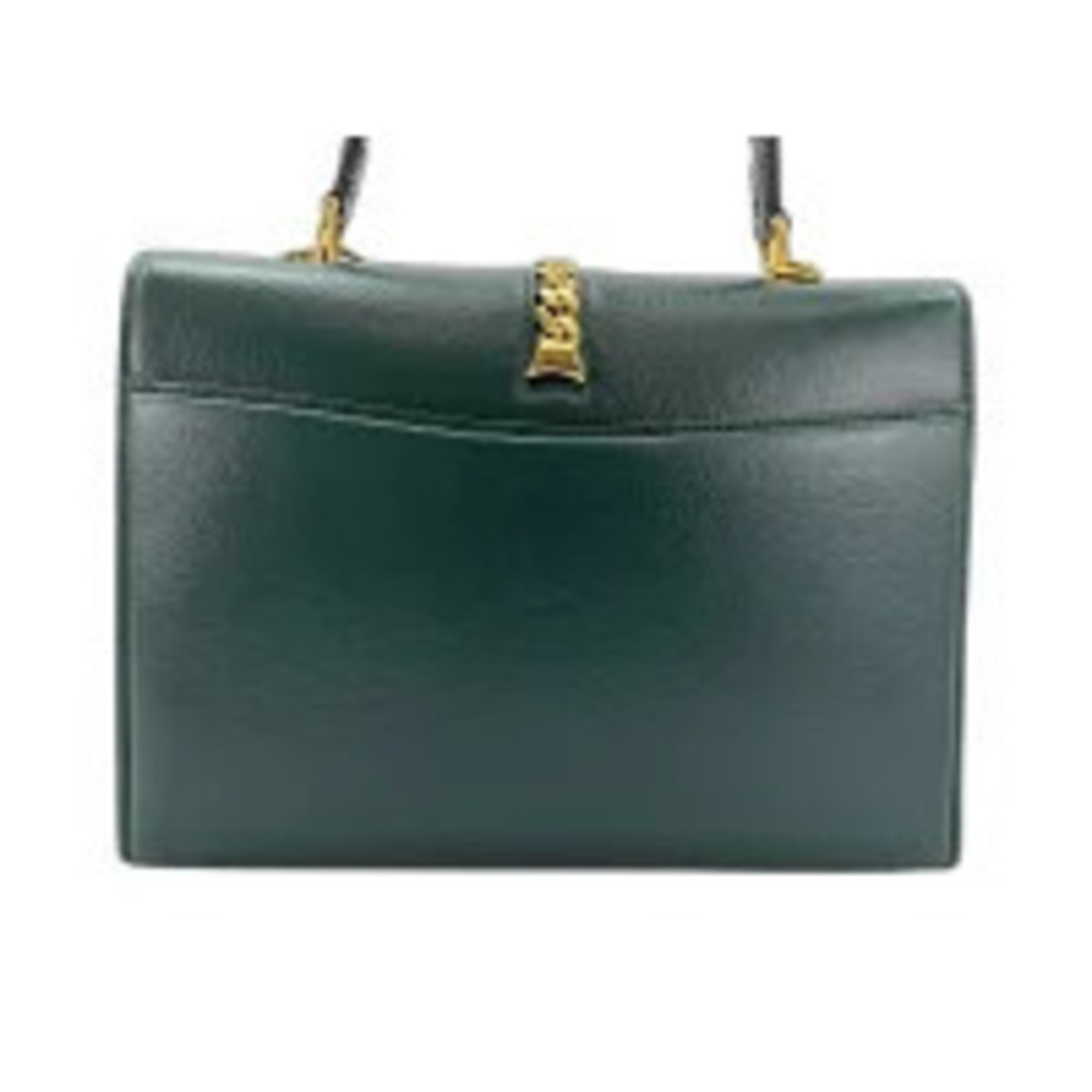 Gucci Sylvie Top Handle Bag structured silhouette Green